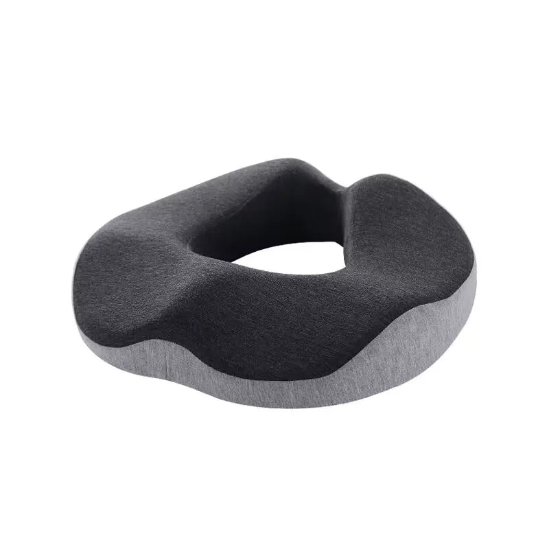 Ergonomic Memory Foam Coccyx Seat Cushion for Office Chair — Back Support Pillow for Sciatica Relief, Removable Washable Cover