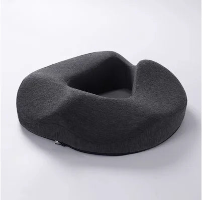 Ergonomic Memory Foam Coccyx Seat Cushion for Office Chair — Back Support Pillow for Sciatica Relief, Removable Washable Cover